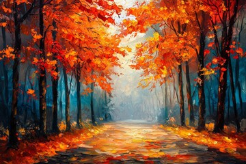 Fototapeta premium Abstract oil painting illustration background