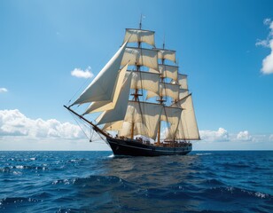 sailing ship in the sea