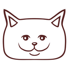 Home Cat Looks Adorable Happy Sweet Little Smile Face Kitten Pet Design Funny Cool Cartoon Cute Cats Lovers Comic Fun Love Kittens Adorable Feline Like Playful Kitties Fur Baby Illustration Paw Owners