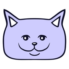 Home Cat Looks Adorable Happy Sweet Little Smile Face Kitten Pet Design Funny Cool Cartoon Cute Cats Lovers Comic Fun Love Kittens Adorable Feline Like Playful Kitties Fur Baby Illustration Paw Owners