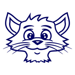 Home Cat Looks Adorable Happy Sweet Little Smile Face Kitten Pet Design Funny Cool Cartoon Cute Cats Lovers Comic Fun Love Kittens Adorable Feline Like Playful Kitties Fur Baby Illustration Paw Owners