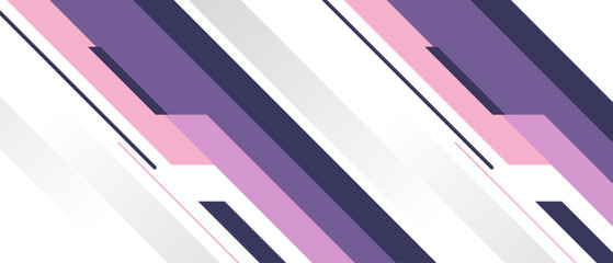 Modern Abstract Geometric Pattern With Diagonal Purple Stripes