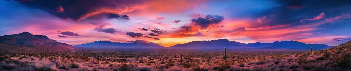 colorful Arizona desert sunset, 