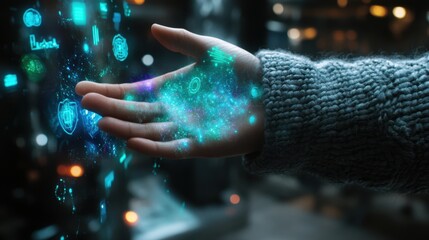 The Hand with Holographic Effects