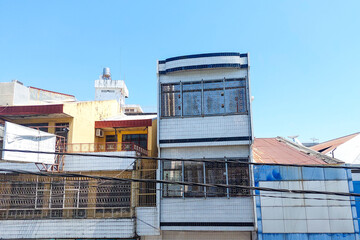 Urban home atmosphere in summer