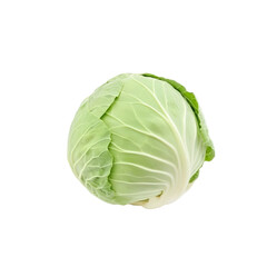 Fototapeta premium Fresh Green Cabbage Isolated on White Background