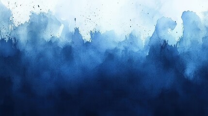 Obraz premium Abstract watercolor paint background dark blue color grunge texture for background, banner