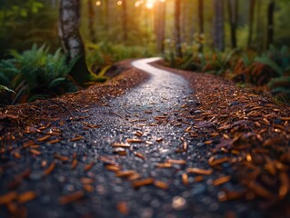 Going for a walk or hike in nature, vibrant colors, photography, adventurous, inviting