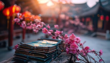 Learning a new language while traveling, vibrant colors, photography, educational, inviting