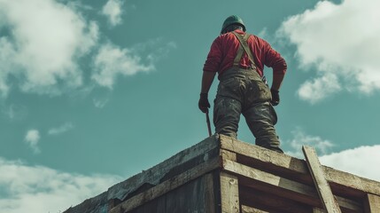 The Construction Worker at Heights