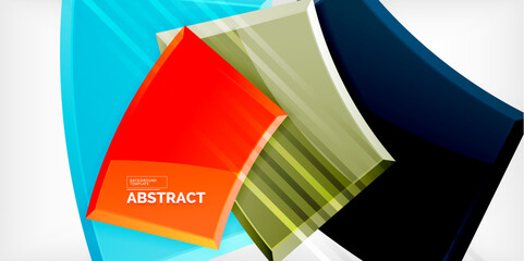 Colorful geometric abstract shapes. Illustration For Wallpaper, Banner, Background, Card, Book Illustration, landing page