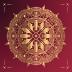 Luxury mandala round ornament pattern background premium vector