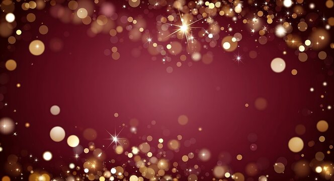 Burgundy and gold theme bokeh sparkles abstract background wallpaper