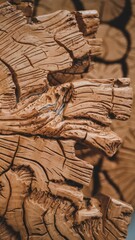 Close-up of Textured Wood Grain Surface