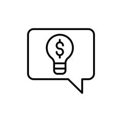 Money idea outline icons, minimalist vector illustration ,simple transparent graphic element .Isolated on white background