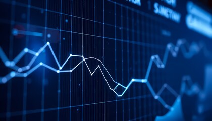 Obraz premium stock market graph on screen