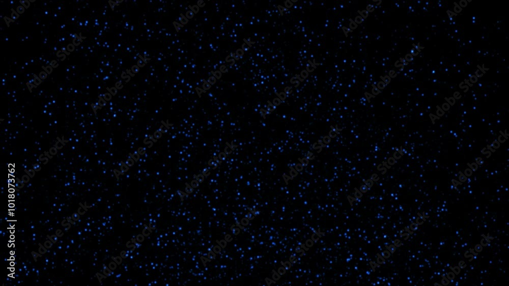 Canvas Prints loop animation glow blue particles flow on black abstract background. glowing flying ember burning a