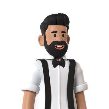 Barber Professional Profession Profile 3D Avatar
