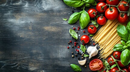 Italian food is known for dishes like pasta with olive oil, garlic, basil, and tomatoes, and tomato soup.