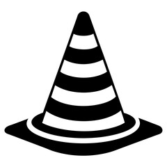 Traffic Cone Silhouette vector illustration