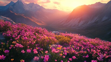 Floral Beauty in Mountain Ranges