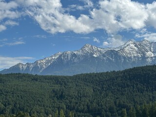 mountains and clouds