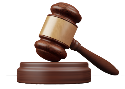 Judge gavel png 3D element, transparent background