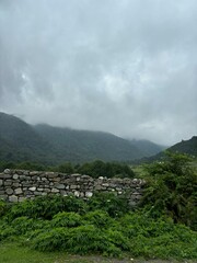 clouds over the mountains