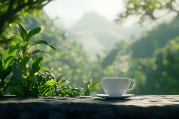 Serene Morning Coffee Experience in Nature
