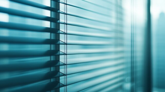 Window blinds with a clear background.