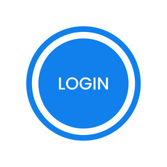 Login blue icon stock illustration
