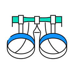 climbing harnesses mountaineering adventure line icon vector. climbing harnesses mountaineering adventure sign. isolated symbol illustration