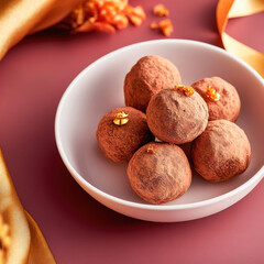 bowl of testy laddu on the table
