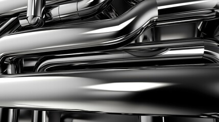 Abstract Silver Geometric Shapes Background