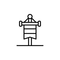 Holland flag outline icons, minimalist vector illustration ,simple transparent graphic element .Isolated on white background