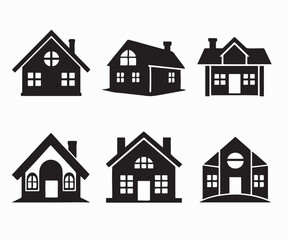 Home icon vector silhouette.