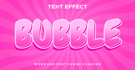 Bubble editable text effect