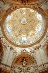 Majestic Baroque Dome Architecture in Pristine White