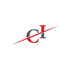 Minimalist CI Logo with Dynamic Diagonal Line