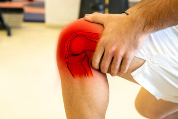 Images depicting shin and knee pain, showing common injuries like muscle strains and joint discomfort.Medical content, injury prevention, and physiotherapy.
