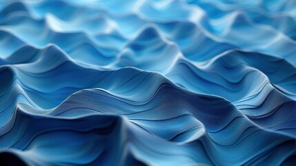 Obraz premium 3D Abstract Wavy pattern Shape background metallic blue and orange