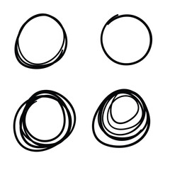 Abstract hand drawing scribble black line design. Vector illustration