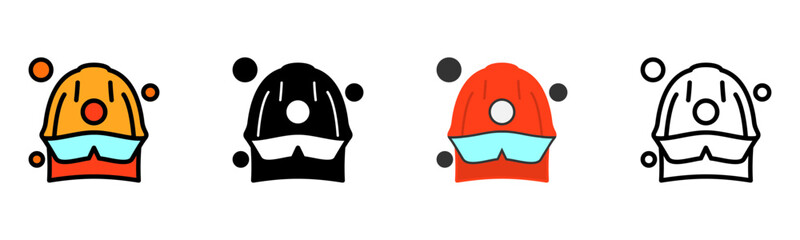 Set of Fire Helmet Icon