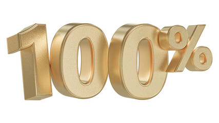 100 Percent Gold Number 3D