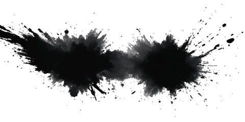 Paint stains black blotch background. Grunge Design Element. Brush Strokes. Vector illustration.splatter, paint, background, abstract, texture, design, watercolor, coffee, paper, isolated, frame, art.