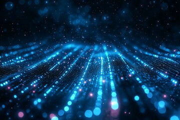 Obraz premium Digital Technology background of data and network created with Generative AI