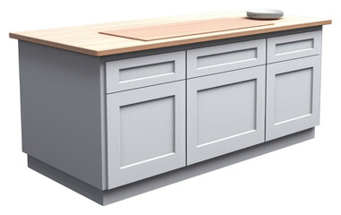 PNG Kitchen island furniture sideboard cabinet.