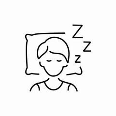 sleeping boy icon sign vector