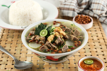 Soto Bandung Delicious Clear Soup from West Java Indonesia