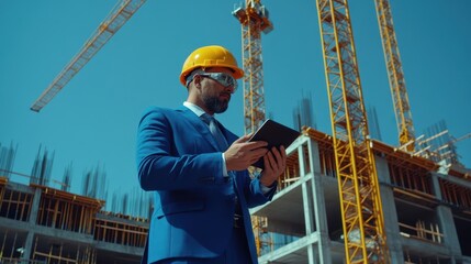 The Construction Worker with Tablet